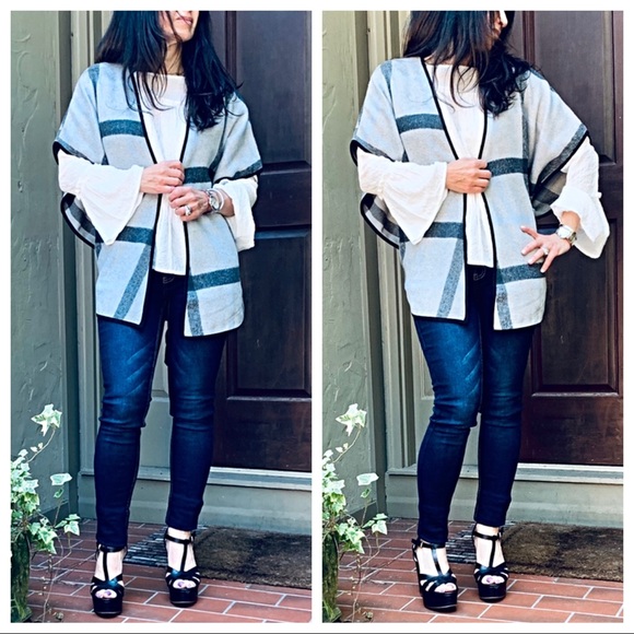 Plaid chic tie front pinch style vest - Picture 7 of 8